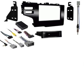 Harmony Audio Compatible with Honda Fit 2018 2019 Single or Double DIN Stereo Harness Radio Install Dash Kit