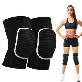 Knee Pads Dance Volleyball Knee Pads, Pack of 2 Elastic Knee Pads, Breathable Knee Pads, Knee Pads for Men and Women for Fitness Exercises and Daily Warmth, Dance, Yoga (L)