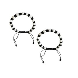 S,S Store Beautiful Baby najariya Black and Silver Baby Nazariya(1 Pair)