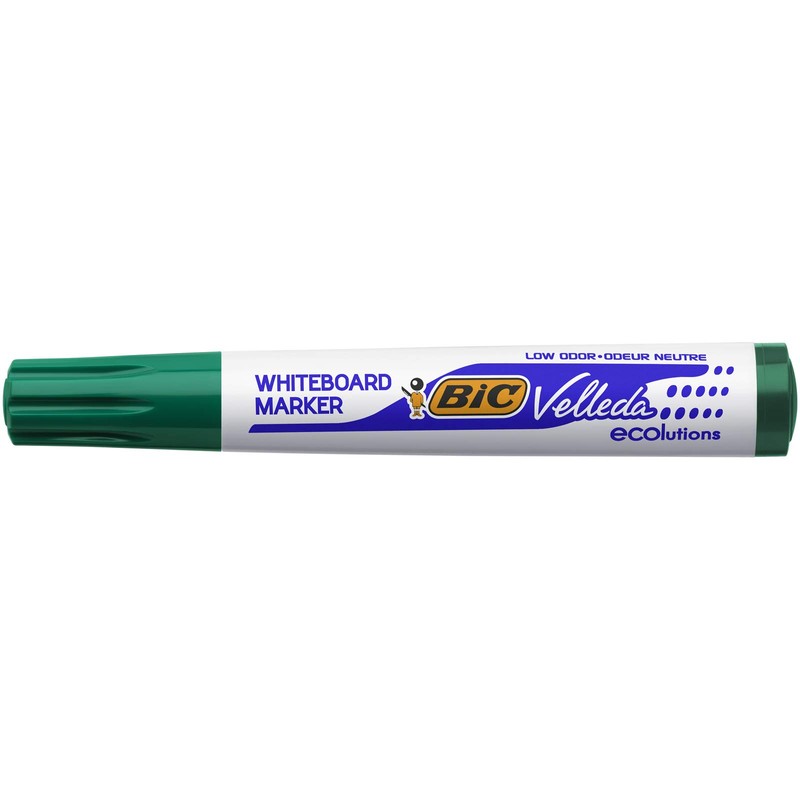 Bic Velleda 1701 Ecolutions Whiteboard Pens, Green - Box of