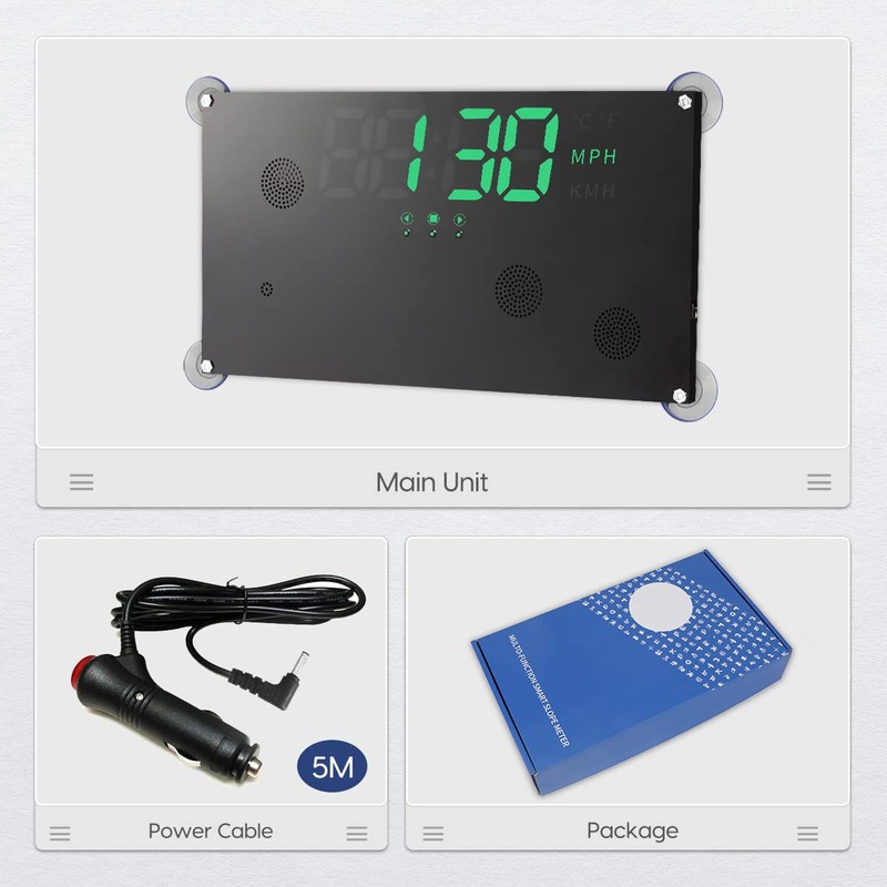 MR CARTOOL GPS Speedometer, Double-Sided Display, Anti-ailgating with Overspeed Alarm,