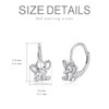 Sterling Silver Elephant Hoop Earrings Elephant Gifts Elephant Jewelry for