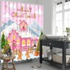 Fitumiw Christmas Gingerbread House Shower Curtain 72" x 72" Merry