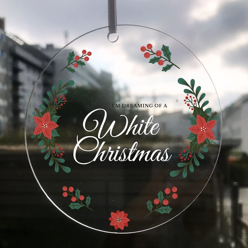 EH Design Clear Acrylic Round Pendant with Hanging Hole, Acrylic