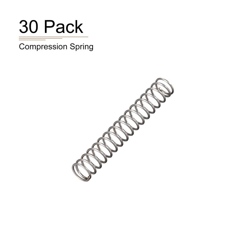 DTGN 0.5x5x30mm(DxODxL) Compression Spring - 30Pack - Good for Machinery