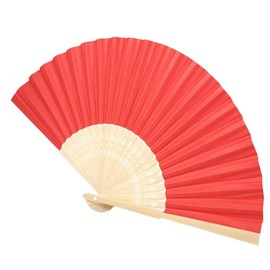 Eboxer Hand Fan, Hand Fan, For DIY, Solid Color, Blank Paper, Paintings, Foldable, Decorative, Gift, 14 Colors (#2)