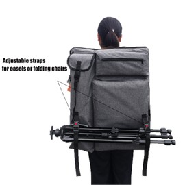 TOPOQ A2 Art Portfolio Case 4K Artist Bag Drawing Board Bag Art Carry Bag Art Backpack Portable Tote Bag Artist Storage Bag for Sketchbook Art Supply Bag Shoulder Bag for Art Student 64x48cm(25x19in)