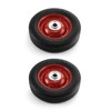 QWORK 2 Pack 6" x 1.5",1/2" Axle, Premium Rubber Wheel