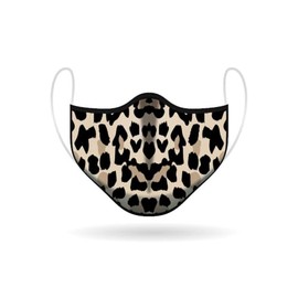 Hear Clear Handmade Reusable Face Mask Washable Cloth Cotton - USA/American Design (Cheetah)