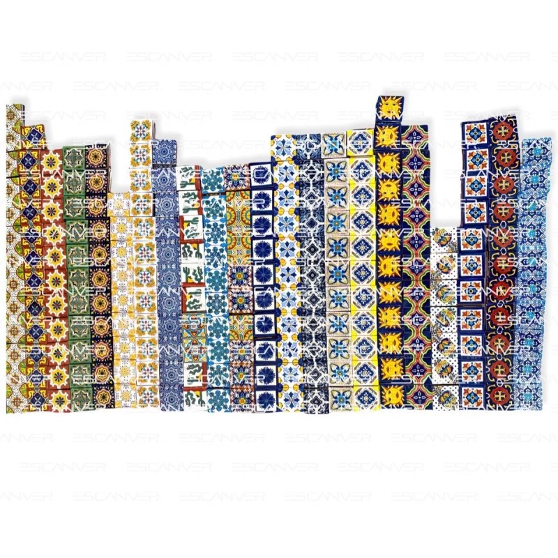 45 Pieza Azulejo Talavera 10x10cm Diferentes Colores Confeti