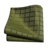 Gusleson Mens Olive Green Tie for Wedding Silk Plaid Checkered