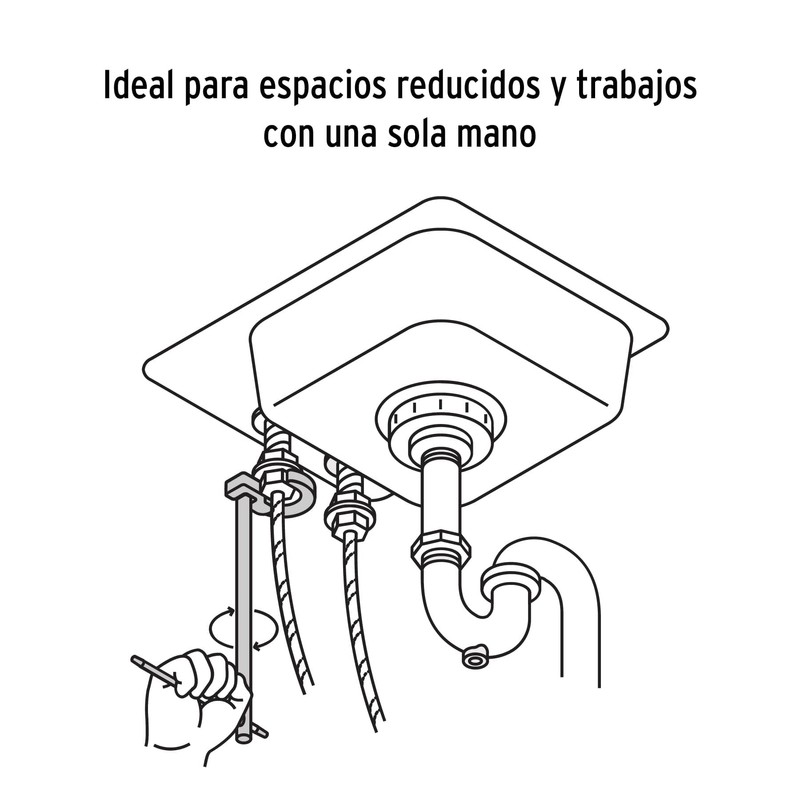 Truper LLAP-12, Llave para plomero fabricada en acero, 12"