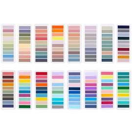 eodohun 3200 Pcs Sticky Tabs, 12 Sheets Sticky Index Tabs, Book Tabs, Page Markers, Colorful Book Annotating Tabs, Page Tabs, Sticky Flags, Transparent Sticky Note Tabs, File Index Tabs