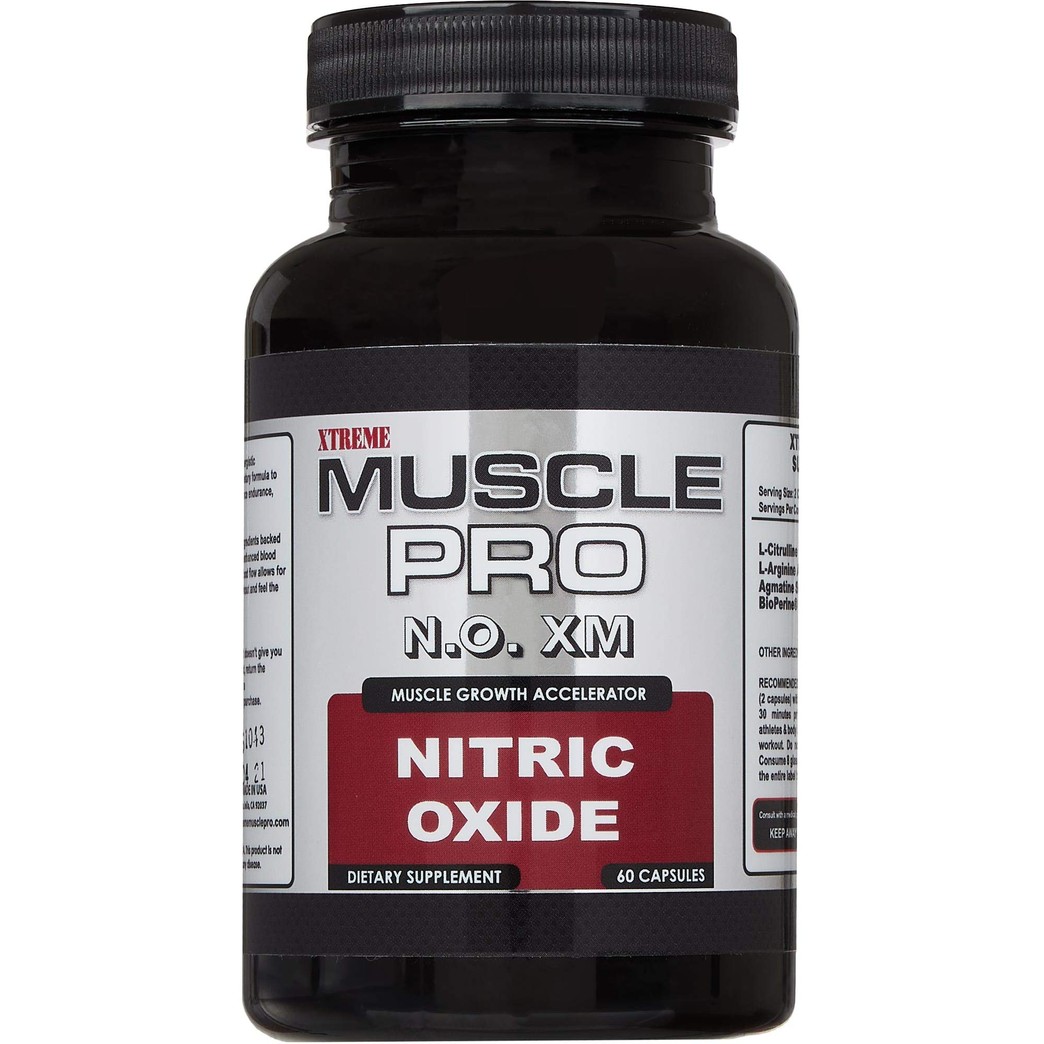 Nitric Oxide Booster by xTreme Muscle Pro - L Arginine, L Citrulline, and Agmatine Sulfate Supplement for Rapid Muscle Growth and Vascularity. Muscle Building Supplement for Men and Women, 60 Capsules