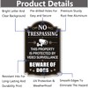 2 Pack No Trespassing This Property is Protected by Video