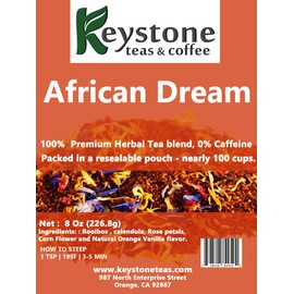 African Dream - Rooibos Tea with Calendula, Healthy Red Tea (8 Oz)