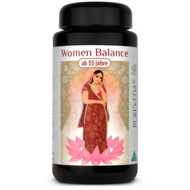 Pureveda Women Balance from 55 Years - Natural Ingredients | Calcium [50%] Shatavari Fenugreek Astragalus Membranaceus Tulsi Curcuma Cedoraria - No Additives - From BIOTIKON®