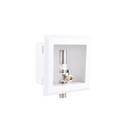 EFIELD Sweat Pre-assembled Dishwasher Outlet Box, 1/2-Inch MIP Inlet with Installed 1/4-Turn Stop Angle Valve With Stainless Steel Water Hammer Arrestor