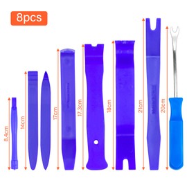 Fousenuk 8 Piece Car Disassembly Tools Set, Blue, Tools Trim Wedges Trim Tool, Pry Tool, Car, Plastic Pry Tool for Removal, Car Door, Door Trim and Panels
