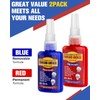 Thread Lock Blue and Red, Threadlocker Medium and Strong Strength,