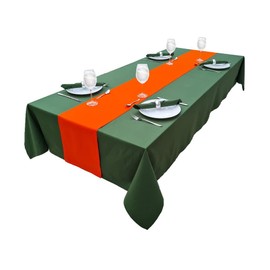 High-Quality Table Runner, Table Linen Made from 100% Cotton, Concept Collection, Choice of Colours and Sizes (Table Runner - 30 x 100 cm, Orange)