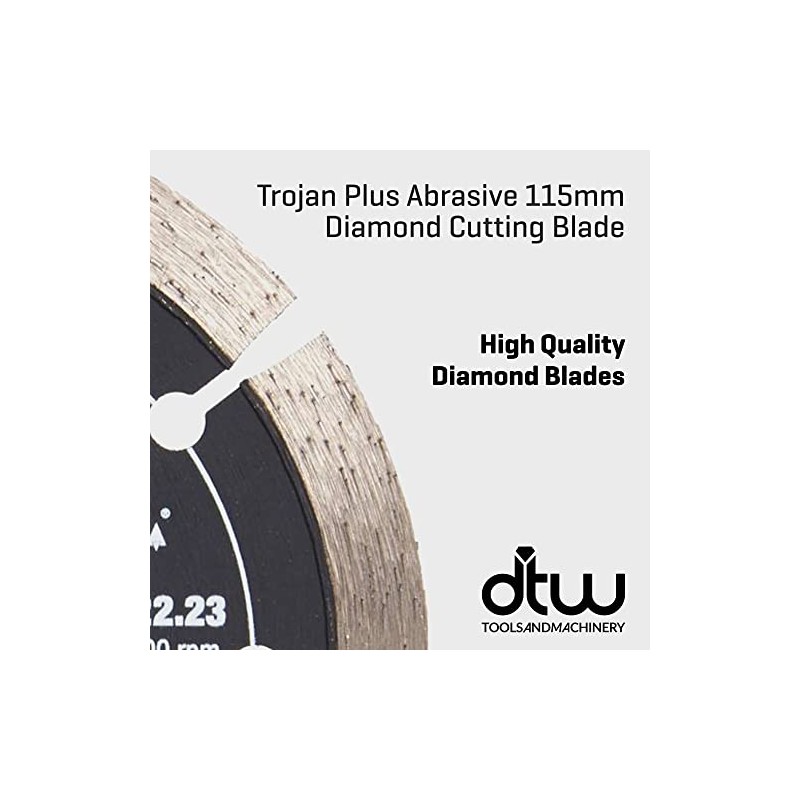 Trojan Plus Abrasive 115mm Diamond Cutting Blade
