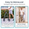 Vive Mobility Lightweight Walker for Seniors - Narrow, Folding Walker