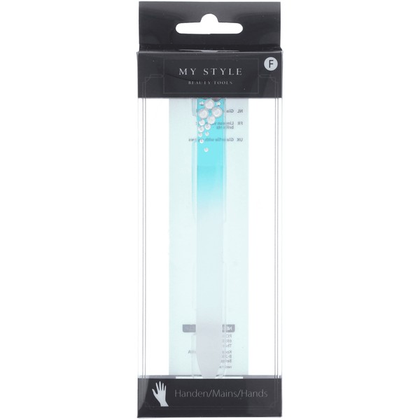 My Style Glass File in Blue with Small Diamonds