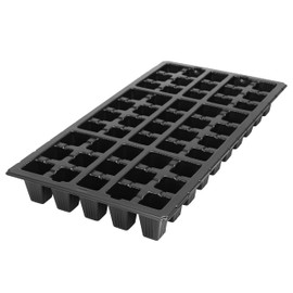 SUNPACK 21" x 11" Heavy Duty 50-Cell Square Insert, Black, 2.5" (Pack of 10) - Ideal for Greenhouses or Indoor Gardening - Holds Up to 50 Different Seeds