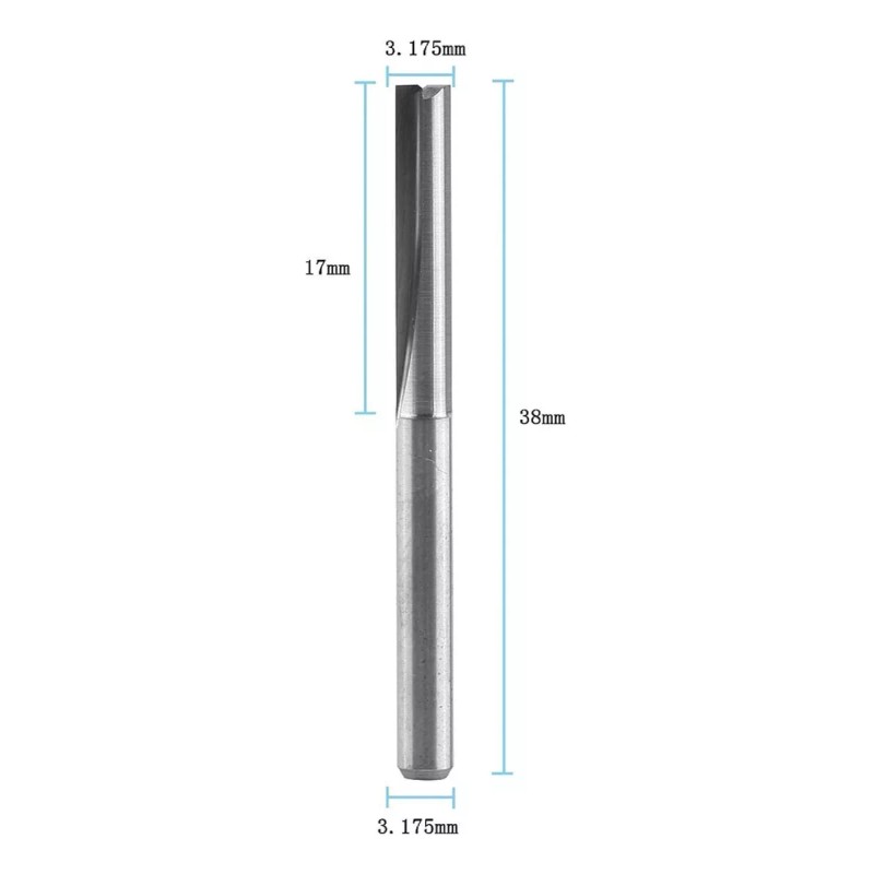Set 10 Piezas Brocas Fresas Para Fresadora Cnc 1/8 3.175mm