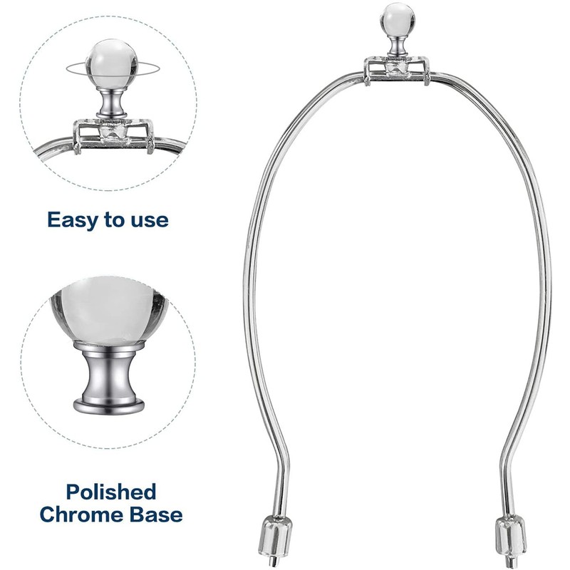 Akahttbn 2 Pack Lamp Finials Glass Crystal Ball, Lamp Finials