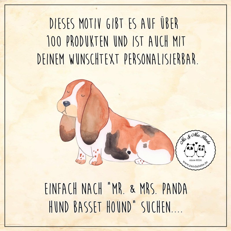 Mr. & Mrs. Panda Basset Hound Dog Pot Holder Gift
