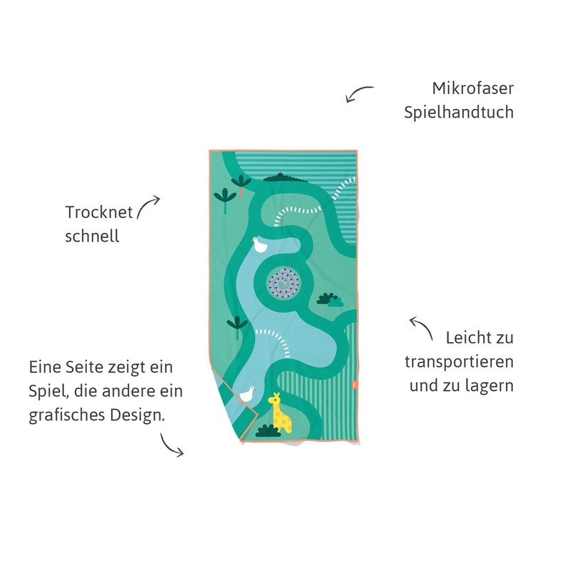 Quut Beach / Pool Towel for Kids with Game -