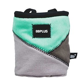 8BPLUS PROBAG - Chalk Bag for Climbing & Bouldering - Belt, Carabiner and Giftbox Included - Wide Opening - Brush Holders for Left & Right Handers (Teal)