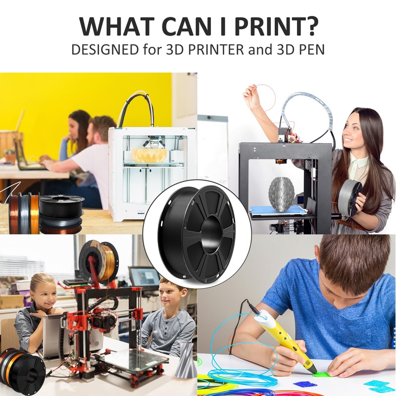 Geeetech Rainbow PLA Filament 1.75mm, 3D Printer Multicolor Filament, Color
