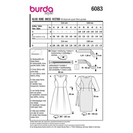 Burda Style #6083 Sewing Pattern Dresses Variations to Sew Yourself | Ladies Size 6-18 | Sewing Level: Medium