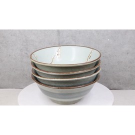 Set Of 4 Japan Made Sakura Cherry Blossoms Porcelain Ramen Soup Large Bowls 46oz