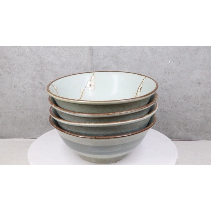 Set Of 4 Japan Made Sakura Cherry Blossoms Porcelain Ramen