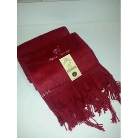 Alpaca NWT Alpaca Red Color Made in Peru Brushed Fine Fiber Scarf Woven 65" x 9"