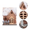 TOYANDONA LED Christmas House with Lighting Christmas Wooden Pendant Wooden