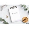 Hongri Plastic Small Clipboard, White Memo Size Clip Board for