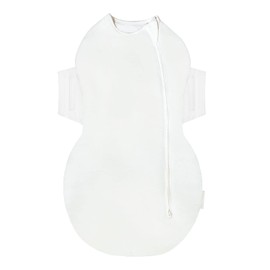 Happiest Baby SNOO Comforter Sleep Sack - 100% Organic Cotton Baby Swaddle Blanket - Doctor Designed Promotes Healthy Hip Development (Ivory, Medium)