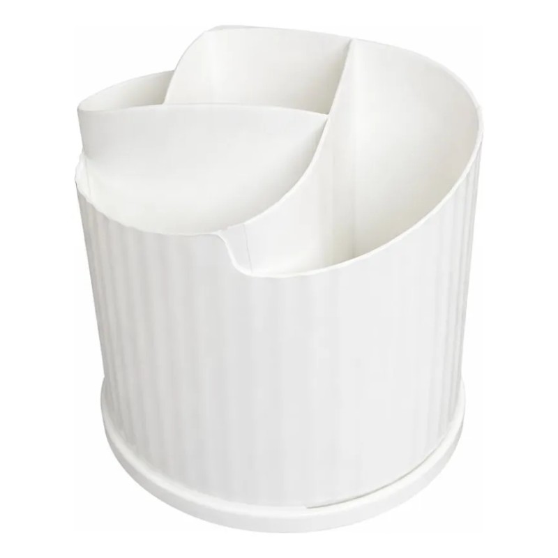 Organizador De Maquillaje Giratorio 360 Blanco Blanco