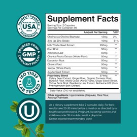 Natures Craft Liver Cleanse Detox & Repair 180 Capsules - Herbal Liver Support Milk Thistle Supplement - Silymarin Milk Thistle Supplements with Dandelion Root, Choline, Beetroot & Artichoke Extract