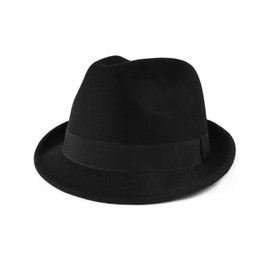 Zylioo Extra Small Felt Trilby Hats,Petite Size Warm Gangster Hat,Short Brim Fedora Hat with Ribbon,Winter Cuban Hat