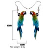 BAMAY Acrylic Scarlet Macaw Parrot Earrings Dangle Jewellery Hawaiian Bird