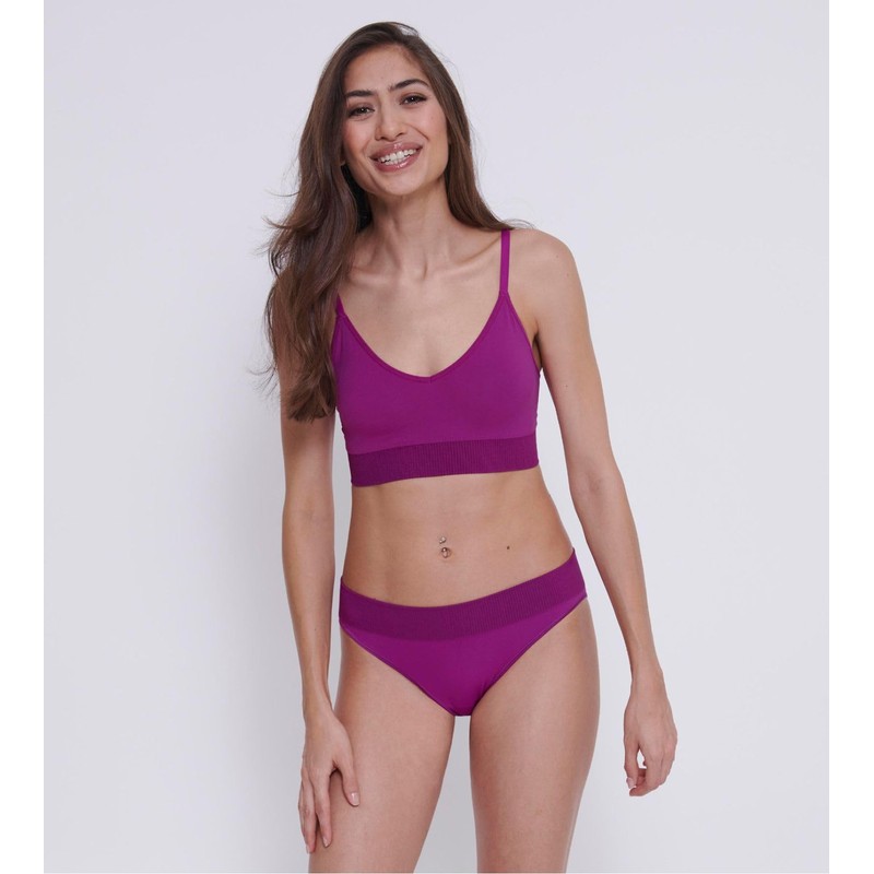 Sloggi Women's Ever Infused Multi VIT Bralette Bra, Violet