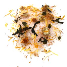 Detox Rocks Bath Salts * Arnica Calendula Himalayan Pink Salt Rocks Infused with Seaweed, Calendula Flowers, Arnica Petals with Sweet Orange & Rosemary Essential Oils