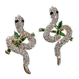 Snake Earrings Retro Snake Hanging Golden Shaped Earrings Are Suitable for Girls and Women