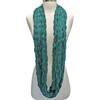 Green Winter Bubble Knit Infinity Circle Scarf